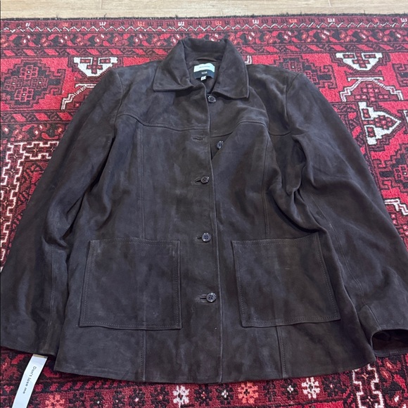 NEW NWT Reformation Veda Lincoln Suede Shirt Jacket - Picture 2 of 3